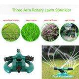 Garden Sprinkler Automatic Watering Grass Lawn 360 Degree Rotating 3 Arms Nozzles Water Sprinkler Garden Sprinkler System
