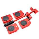 5Pcs/set Furniture Lifter Sliders Kit Furniture Appliances Transport Handling Tools Wheel Bar Easy Move Device 100Kg/220Lbs