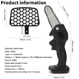 24V 650W 4 Inch Mini Electric Chainsaw Cordless Protable Rechargeable Chain Saw Woodworking Pruning One-handed Garden Tools Saw