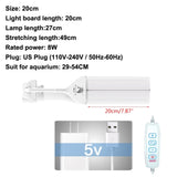 100V-240V Aquarium Led Lighting for Aquarium Plant Adjustable Fish Tank Four-Row Lamps Clip-on Plant Grow LED Lighting