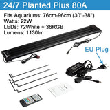 32-74cm Planted Aquarium LED Lighting Lamp 110V-240V Automated Timer Dimmer Fish Tank Light for Aquarium