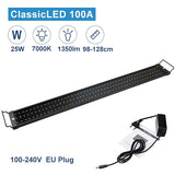 53-150cm Aquarium LED Lighting Fish Tank Light Lamp with Extendable Brackets 90 White and 18 Blue LEDs Fits for Aquarium