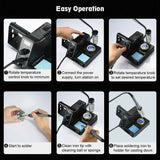 60W Soldering Iron Station Rework Kit Fast Heating 480 ℃ Electronic Welding Soldering Iron LED Digital Temperature Controller