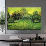 Hand Painted A park with weeping willows is a poets garden Oil Painting Van Gogh Famous Artworks Nordic