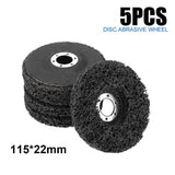 5pcs 115mm Grinding Disc Wheel Poly Strip Disc Abrasive Wheel Paint Rust Remover Clean Grinding Wheels for Angle Grinder