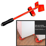 5Pcs/set Furniture Lifter Sliders Kit Furniture Appliances Transport Handling Tools Wheel Bar Easy Move Device 100Kg/220Lbs
