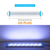 Slim Aquarium LED Light Clip Lamp Aquarium White Blue LED Lighting Waterproof Bright Fish Tank Plant Grow Lamp 18-58cm