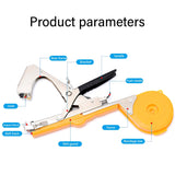 Garden Tools Plant Branch Hand Tying Binding Machine Packing Tapetool Tapener Tapes pruner for Plants Vegetable Cucumber Tomato