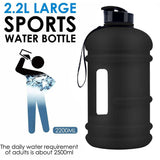 2.2L Sport Water Bottle Large Capacity Gym Training Water Jug 74oz Half Gallon Portable Outdoor Travel Cycling Kettle Leak-Proof