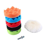 22pcs/Set Buffing Polishing Pads Wheel Sponge Mop Kit Car Polishing Disc Self-Adhesive Buffing Waxing Sponge Tools Accessories