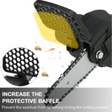 24V 650W 4 Inch Mini Electric Chainsaw Cordless Protable Rechargeable Chain Saw Woodworking Pruning One-handed Garden Tools Saw