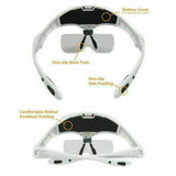 Magnifying Glasses LED Light Headband Illuminated Magnifier Head Mount Loupe Magnifier Optical Glass Tool for Repair Reading