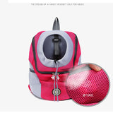 Portable Dog Carrier Bag Double Shoulder Travel Backpack Outdoor Fashion Cat Puppy Front Bag Mesh Backpack Pet Supplies
