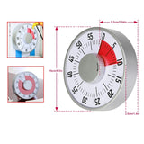 Kitchen Timer with Magnetic Base 60 Minutes Round Dial Countdown Cooking Timer Alarm Mechanical Time Reminder Kitchen Gadgets