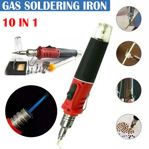 Cordless Butane Gas Soldering Iron Kit Auto Ignition Welding Torch Gun Soldering Pen Gas Blow Tool Portable Welding Equipment