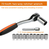 55pcs Multifunction Hand Tools Set Car Repair Tool Kit Ratchet Torque Socket Wrench Spanners Screwdriver Pliers Hammer with Box