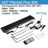 32-74cm Planted Aquarium LED Lighting Lamp 110V-240V Automated Timer Dimmer Fish Tank Light for Aquarium