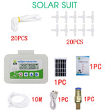 Automatic Watering Drip Irrigation Timer System Solar Energy USB Rechargeable Watering Irrigation Device for Greenhouse Garden