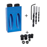 14pcs/set Pocket Hole Jig Kit Woodworking Oblique Hole Locator Drill Bits Pocket Hole Jig 15 Degree Angle Drill Punch Locator