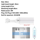 100V-240V Aquarium Led Lighting for Aquarium Plant Adjustable Fish Tank Four-Row Lamps Clip-on Plant Grow LED Lighting