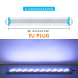 Slim Aquarium LED Light Clip Lamp Aquarium White Blue LED Lighting Waterproof Bright Fish Tank Plant Grow Lamp 18-58cm