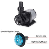 12-30W Aquarium Submersible Pump 100-240V Inverter Water Tank Pump Flow Adjustable Mute Energy Saving Pump 1200-4000L/H