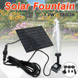 Mini Solar Fountain Solar Powered Water Feature Plants Pump Fountain Garden Decoration Pool Pond Aquarium Waterfall Bird Bath