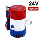 12V 24V Bilge Pump 500gph 1100gph Submersible Bilge Water Pump for Boat Seaplane Motor Fishing Boat Aquarium Swimming Pool