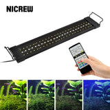 32-74cm Planted Aquarium LED Lighting Lamp 110V-240V Automated Timer Dimmer Fish Tank Light for Aquarium
