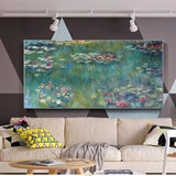 Hand Painted Claude Monet Water Lotus Canvas Oil Paintings Decor