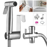 Handheld Toilet Bidet Sprayer Set Anal Vagina Flushing Hygienic Shower Spray Gun Stainless Steel Hand Bidet Faucet Toilet Shower