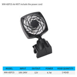 Aquarium Fan Automatic Temperature Control Tank Cooling 360 Rotating Fish Tank Fan Water Cooling Mute Detachable 110-240V