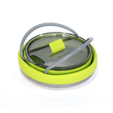 1L Portable Silicone Kettle Collapsible Boiler Outdoor Foldable Water Pot Stainless Steel Bottom Folding Silicone Water Kettle