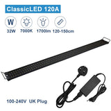 53-150cm Aquarium LED Lighting Fish Tank Light Lamp with Extendable Brackets 90 White and 18 Blue LEDs Fits for Aquarium