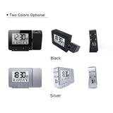 Alarm Clock Projection Digital Table Clock LED Projector Snooze Timer Wake Up Dual Alarm Backlight Temperature Humidity Display