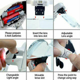 Magnifying Glasses LED Light Headband Illuminated Magnifier Head Mount Loupe Magnifier Optical Glass Tool for Repair Reading
