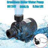 Aquarium Mini Water Pump Ultra-Quiet Lift 5M 800L/H Brushless Motor Submersible Water Pump Fish Tank Garden Tools 12V/24V