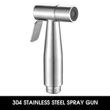 Handheld Toilet Bidet Sprayer Set Anal Vagina Flushing Hygienic Shower Spray Gun Stainless Steel Hand Bidet Faucet Toilet Shower