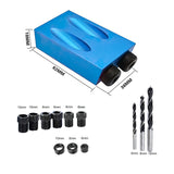 14pcs/set Pocket Hole Jig Kit Woodworking Oblique Hole Locator Drill Bits Pocket Hole Jig 15 Degree Angle Drill Punch Locator