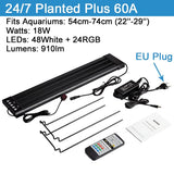 32-74cm Planted Aquarium LED Lighting Lamp 110V-240V Automated Timer Dimmer Fish Tank Light for Aquarium