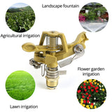 360 Degree Rotary Irrigation Sprayer Sprinkler Garden Lawn Water Sprinkler Irrigation 1/2 inch 3/4 inch Male Thread Sprayer Nozzle