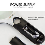 Illuminated Magnifier Reading Glasses Handheld Magnifying Glass with LED Light 3x/45x Zoom Magnifying Glass