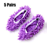 5 Pairs Floor Dust Cleaning Slippers Shoes Lazy Mopping Shoes Micro Fiber Quick House Cleaning Washable Reusable Mop Head Cover