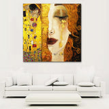 handmade Oil painting Reproduction Golden Tears by Gustav Klimt