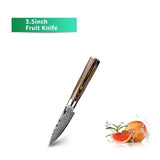 Kitchen Knife Chef Knives Japanese 7Cr17 440C High Carbon Stainless Steel Imitation Damascus Sanding