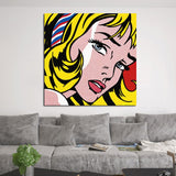 Lichtenstein Modern Beauty Avatar HQ Canvas Print Painting FRAME AVAILABLE
