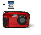 New 16Mp Digital Camera With 10M Waterproof +8X Digital Zoom + 2.7 Inch Screen Free Shipping Red
