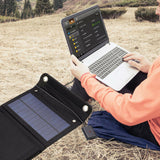 Portable 70W Solar Panel Folding Solar Energy Power Bank 5V 2A USB Output Waterproof Solar Battery Charger for Outdoor Phone