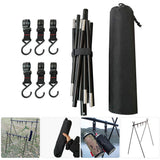 Ultralight Hanging Rack Aluminum Alloy Tableware Cookware Outdoor Camping Shelf Clothes Storage Hanger Triangle Rack