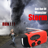 Solar Hand Crank RADIO Receiver Mini Portable AM/FM/WB Weather Radio With Multifunctional Flashlight Emergency Power supply/Bank